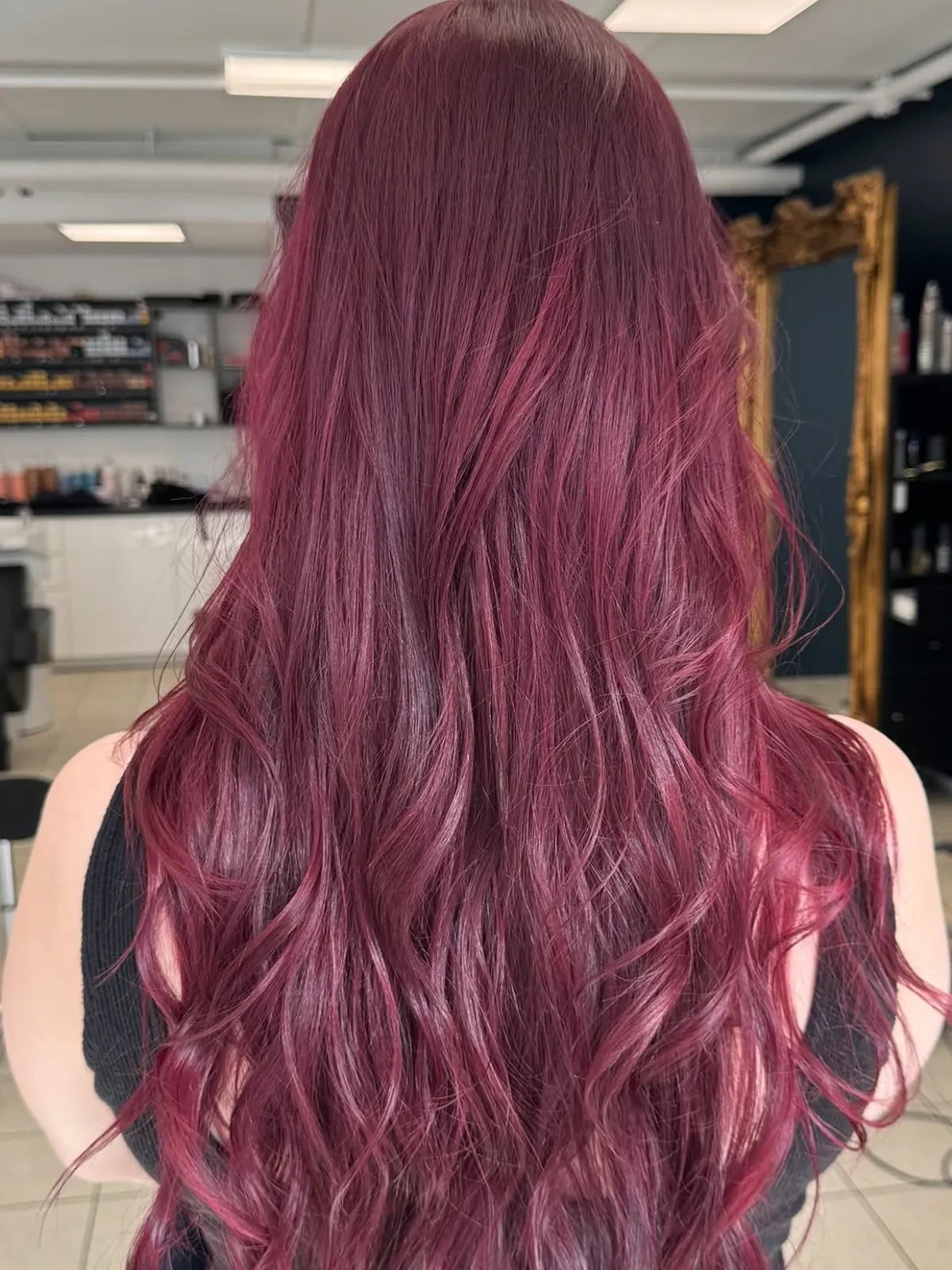 Före och efter: rödtonat hår till gyllene balayage